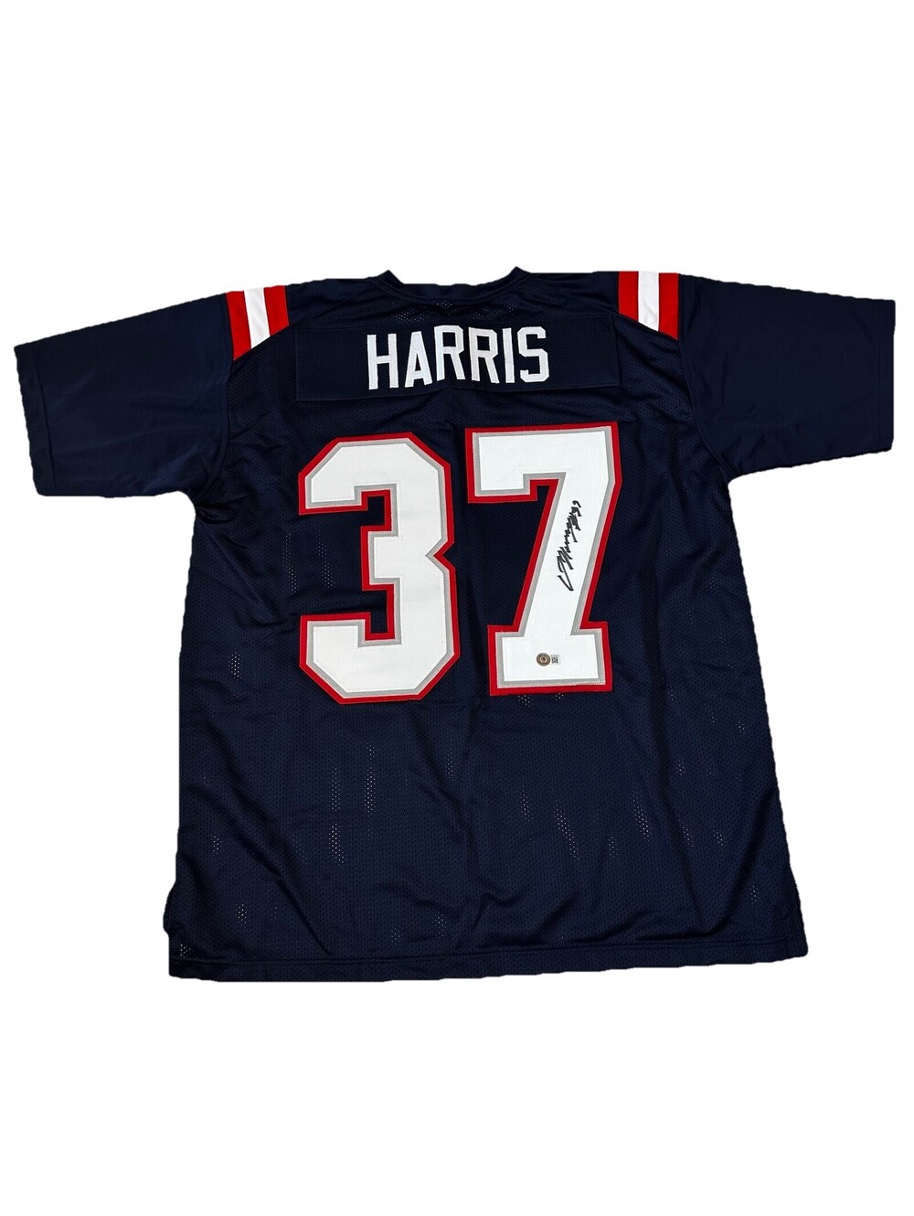 Damien Harris Signed New England Patriots Jersey Navy Stitched Beckett